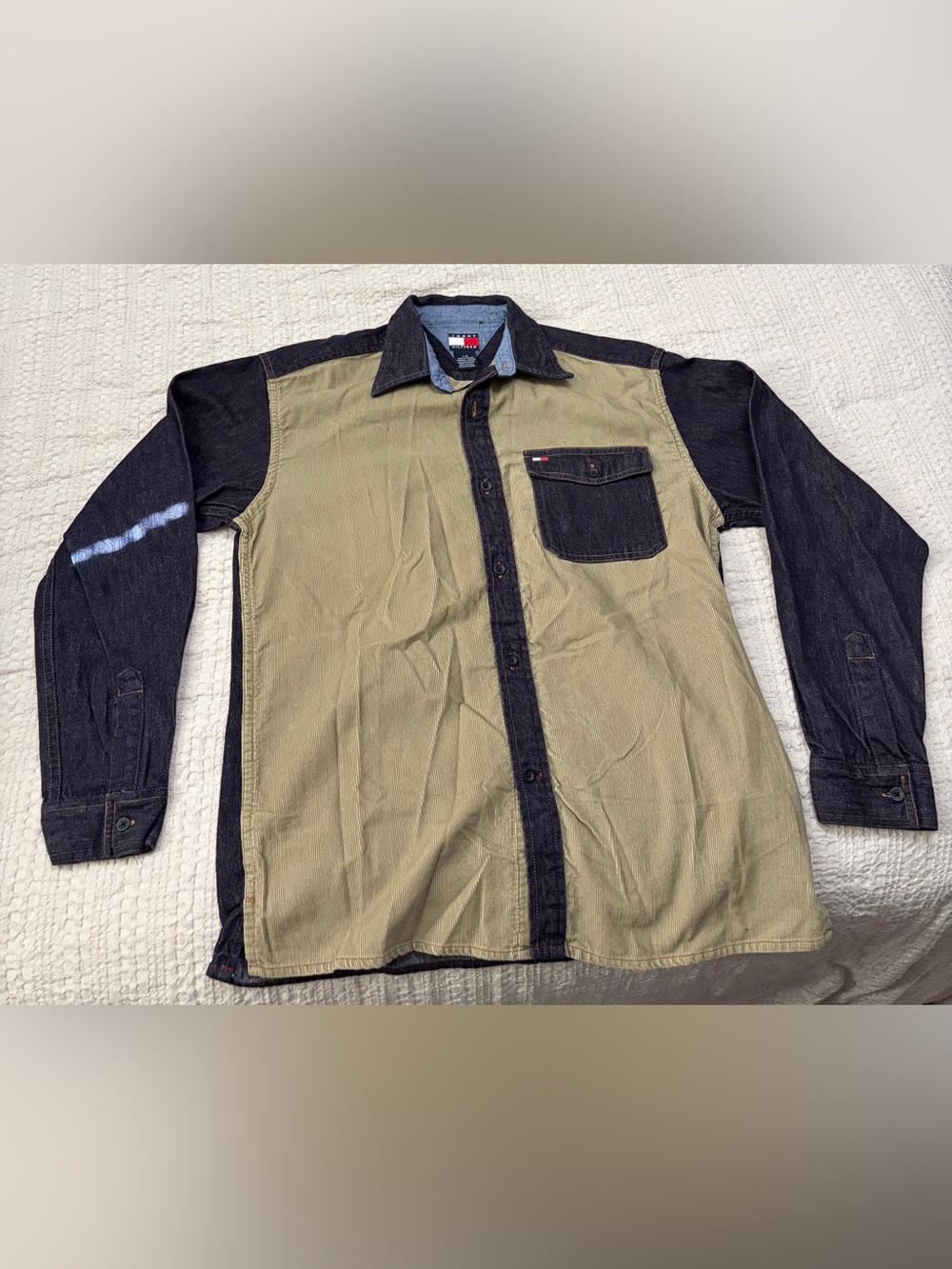 Tommy Hilfiger Two-Tone Cotton Button-Down Shirt